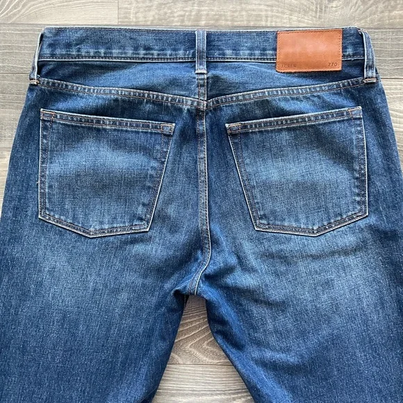 31x32 J Crew 770 Straight Jean Men’s Blue 100% Cotton AB055 - Picture 10 of 11